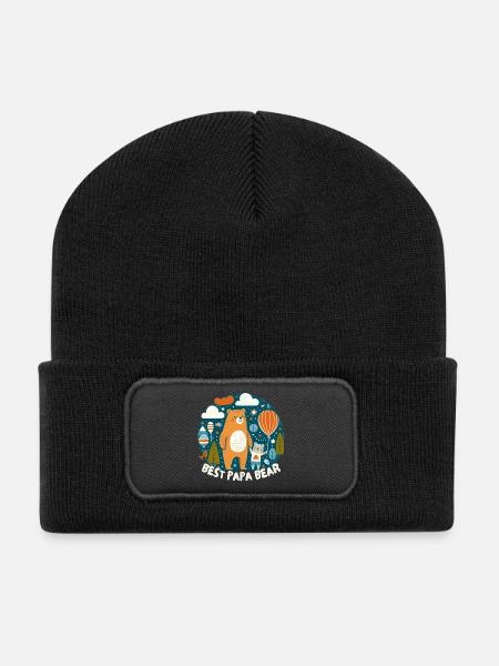 Vatertag. Bester - Recycelte Patch Beanie - Schwarz
