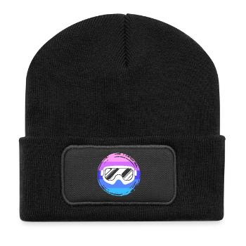 Hiver Hiver Saison d’hiver Sports d’hiver Neige Froid - Beanie recyclé à patch - noir - Devant