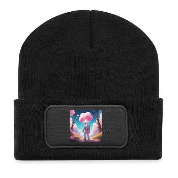 Astronaute sur la planète de rêve - Beanie recyclé à patch - noir - Devant