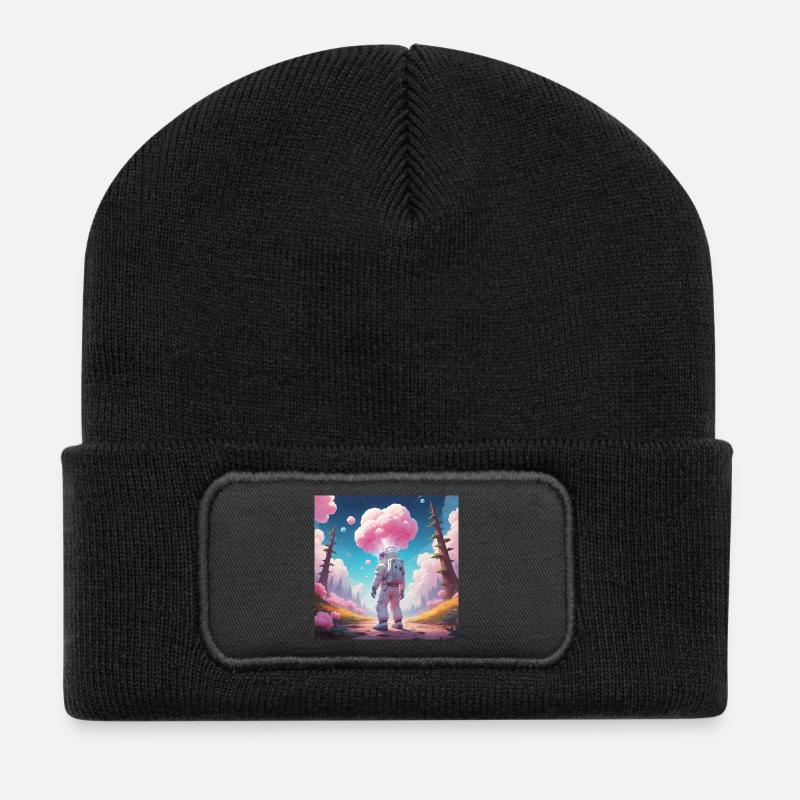 Astronaut on dream planet - Recycled Patch Beanie - black