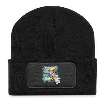 What you have, many can have | POSTER TIGER Image - Recycled Patch Beanie - black - Front