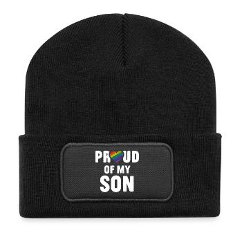 LGBTQ Pride Month - Proud of My Son - Recycled Patch Beanie - black - Front