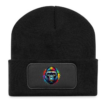 Gorille - Beanie recyclé à patch - noir - Devant
