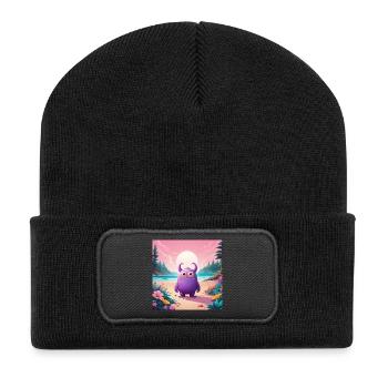 Little Monster on the Beach - Recycled Patch Beanie - black - Front