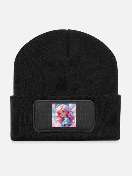 Girl - Recycelte Patch Beanie - Schwarz
