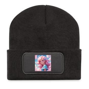 Girl - Recycelte Patch Beanie - Dunkelgrau - Vorne