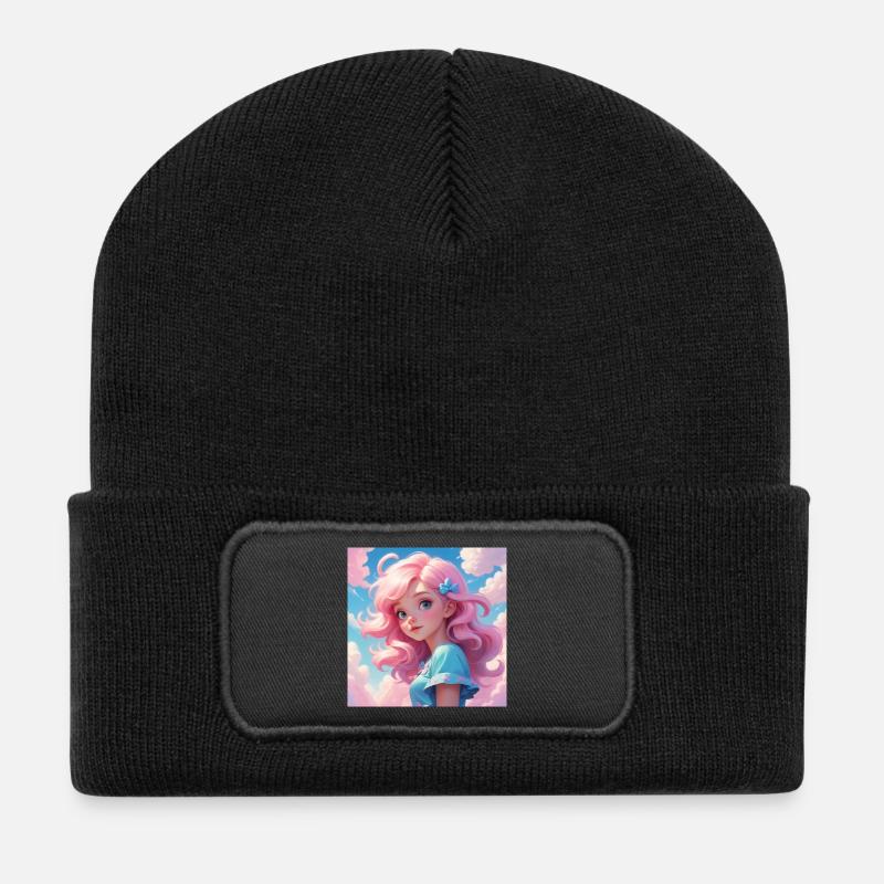 Girl - Recycelte Patch Beanie - Schwarz