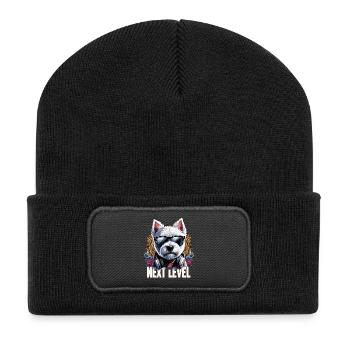West Highland White Terrier Next Level Hip Hop Ges - Beanie recyclé à patch - noir - Devant