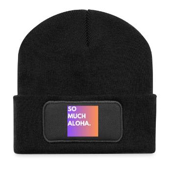So Much Aloha - Recycelte Patch Beanie - Schwarz - Vorne