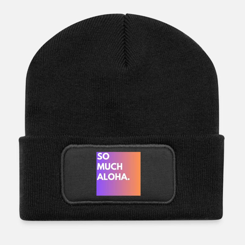 So Much Aloha - Recycelte Patch Beanie - Schwarz