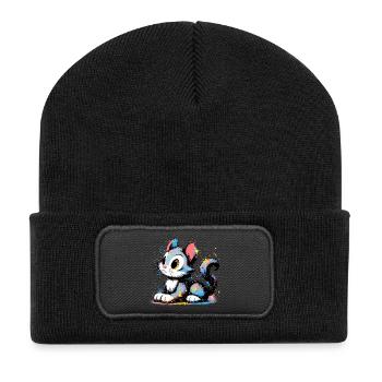 Cat - Recycled Patch Beanie - black - Front
