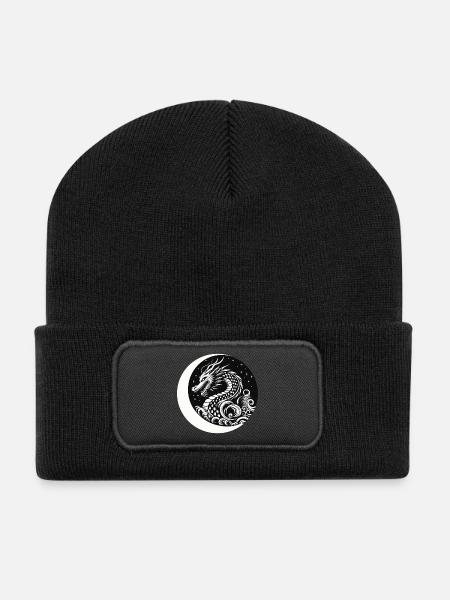Chinese Dragon - Recycled Patch Beanie - black