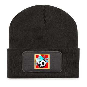DÄNEMARK SOMMERHITZE FUßBALL - Recycelte Patch Beanie - Dunkelgrau - Vorne