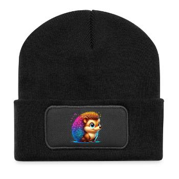 Hedgehog - Recycled Patch Beanie - black - Front