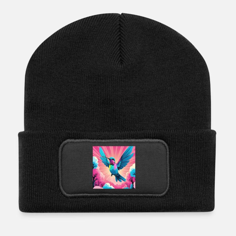Hummingbird - Recycled Patch Beanie - black