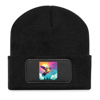 Hummingbird - Recycled Patch Beanie - black - Front