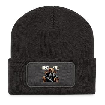 Dudley Labrador Anzug Next Level Hund Königssessel - Recycelte Patch Beanie - Dunkelgrau - Vorne