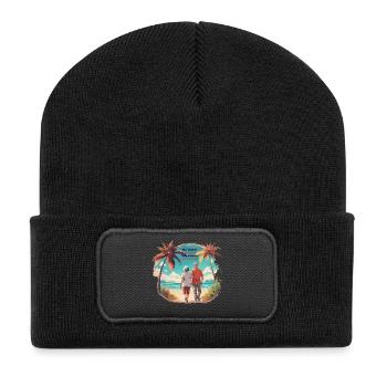 Nous sommes à la retraite - Beanie recyclé à patch - noir - Devant