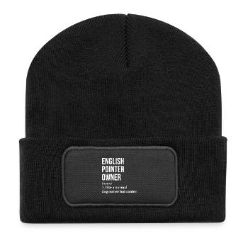 Pointer anglais - Beanie recyclé à patch - noir - Devant