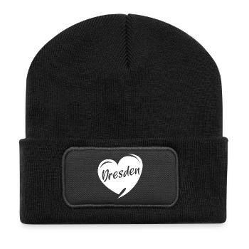 Dresden Heart Church of Our Lady Love Symbol City Logo - Recycled Patch Beanie - black - Front