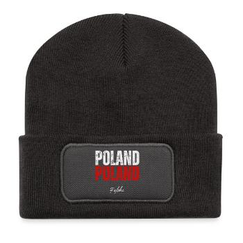 Flag of Poland, Polish pride - Recycled Patch Beanie - dark grey - Front
