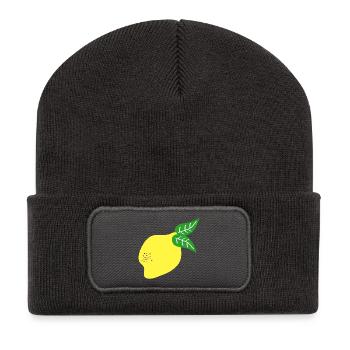 ZITRONE ZITRUSFRÜCHTE - Recycelte Patch Beanie - Dunkelgrau - Vorne