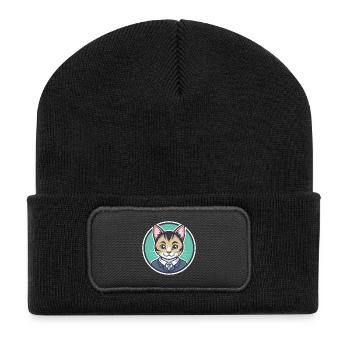 Toybob Cat Breed Cartoon Kawaii Animal Pet - Recycled Patch Beanie - black - Front
