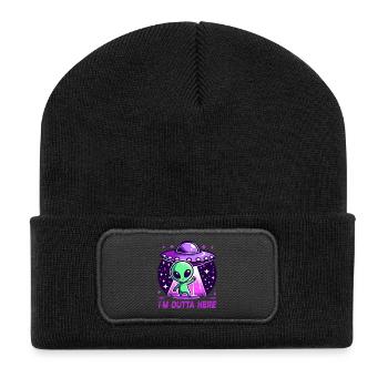 Alien I'm Outta Here Aliens - Recycled Patch Beanie - black - Front