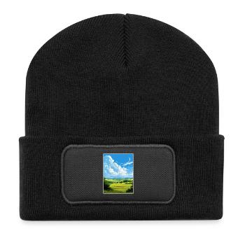 Surrey Hills Aonb Reise Poster Souvenir Farbe WPA - Recycelte Patch Beanie - Schwarz - Vorne