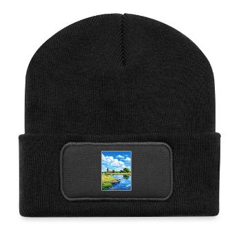 Dedham Vale Aonb Reise Poster Souvenir Farbe WPA - Recycelte Patch Beanie - Schwarz - Vorne