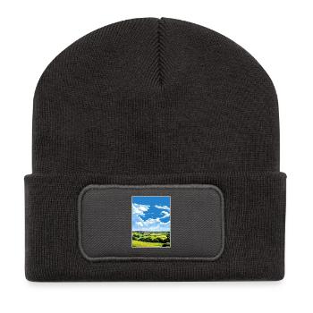 Dedham Vale Aonb Affiche de voyage Souvenir Peinture WPA - Beanie recyclé à patch - charbon - Devant