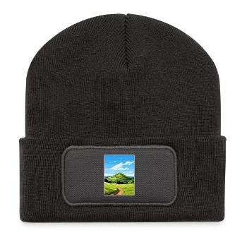 Malvern Hills Aonb Reise Poster Souvenir Farbe WP - Recycelte Patch Beanie - Dunkelgrau - Vorne