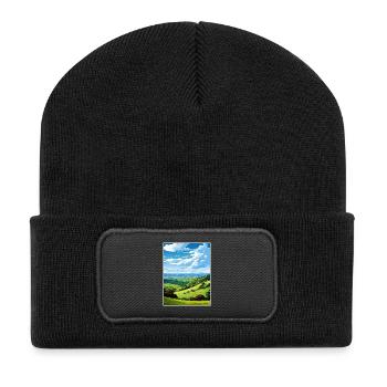 Shropshire Hills Aonb Reiseposter Souvenir WPA - Recycelte Patch Beanie - Schwarz - Vorne