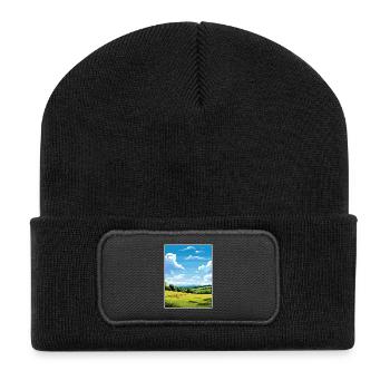 Blackdown Hills Aonb Reiseposter Souvenir WPA - Recycelte Patch Beanie - Schwarz - Vorne