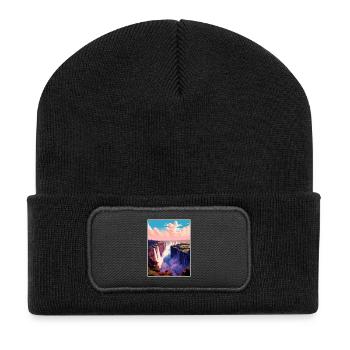 Tanzanie Affiche de voyage Souvenir Carte Postale Peinture - Beanie recyclé à patch - noir - Devant