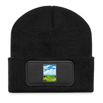 North Wessex Downs Aonb Voyage Affiche Souvenir WPA - Beanie recyclé à patch - noir - Devant