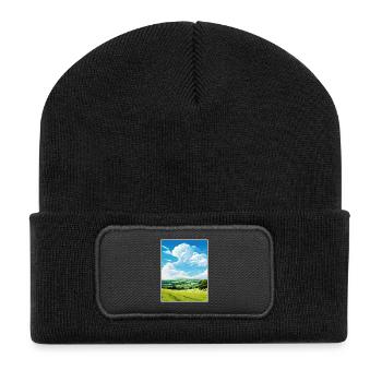 North Wessex Downs Aonb Voyage Affiche Souvenir WPA - Beanie recyclé à patch - noir - Devant