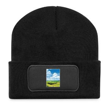 North Wessex Downs Aonb Voyage Affiche Souvenir WPA - Beanie recyclé à patch - noir - Devant