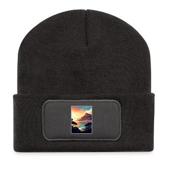 Cape Town South Africa Travel Poster Souvenir WPA - Recycled Patch Beanie - dark grey - Front