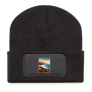 Cape Town South Africa Travel Poster Souvenir WPA - Recycled Patch Beanie - dark grey - Front