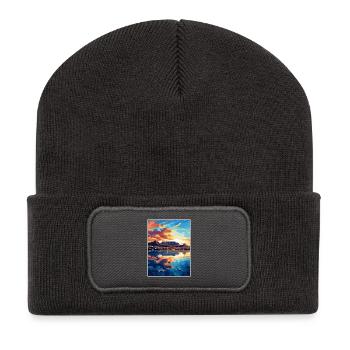 Cape Town South Africa Travel Poster Souvenir WPA - Recycled Patch Beanie - dark grey - Front