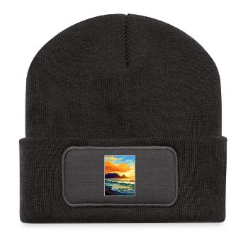 Cape Town South Africa Travel Poster Souvenir WPA - Recycled Patch Beanie - dark grey - Front