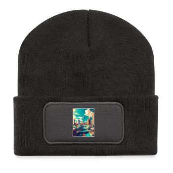 Johannesburg Afrique du Sud Affiche de voyage souvenir - Beanie recyclé à patch - charbon - Devant