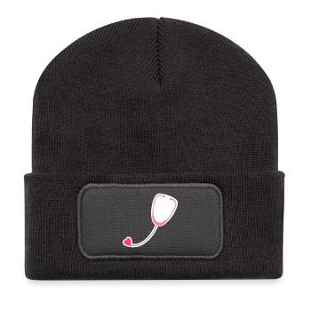 Coloured stethoscope - Recycled Patch Beanie - dark grey - Front