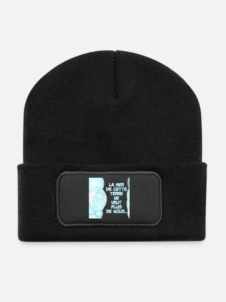 The sea of this land doesn't want us anymore 2.0 - Recycled Patch Beanie - black