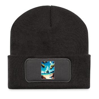 Koh Lant Thaïlande Affiche de voyage thaïlandaise Souvenir WPA - Beanie recyclé à patch - charbon - Devant
