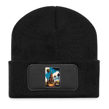 Ayutthaya Thaïlande Affiche de voyage Peinture Souvenir - Beanie recyclé à patch - noir - Devant