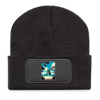 Krabi Thaïlande Thaïlande Affiche de voyage vintage thaïlandaise - Beanie recyclé à patch - charbon - Devant