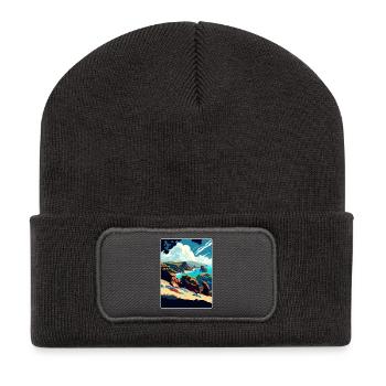 Kanalinseln Nationalpark Kalifornien Reisen - Recycelte Patch Beanie - Dunkelgrau - Vorne