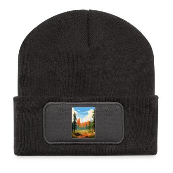 Sequoia Kings Canyon Nationalpark Reiseposter - Recycelte Patch Beanie - Dunkelgrau - Vorne